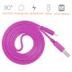 Yellowknife® Lightning to USB Cable [Apple MFi Certified], Flat / Purple 3.3FT